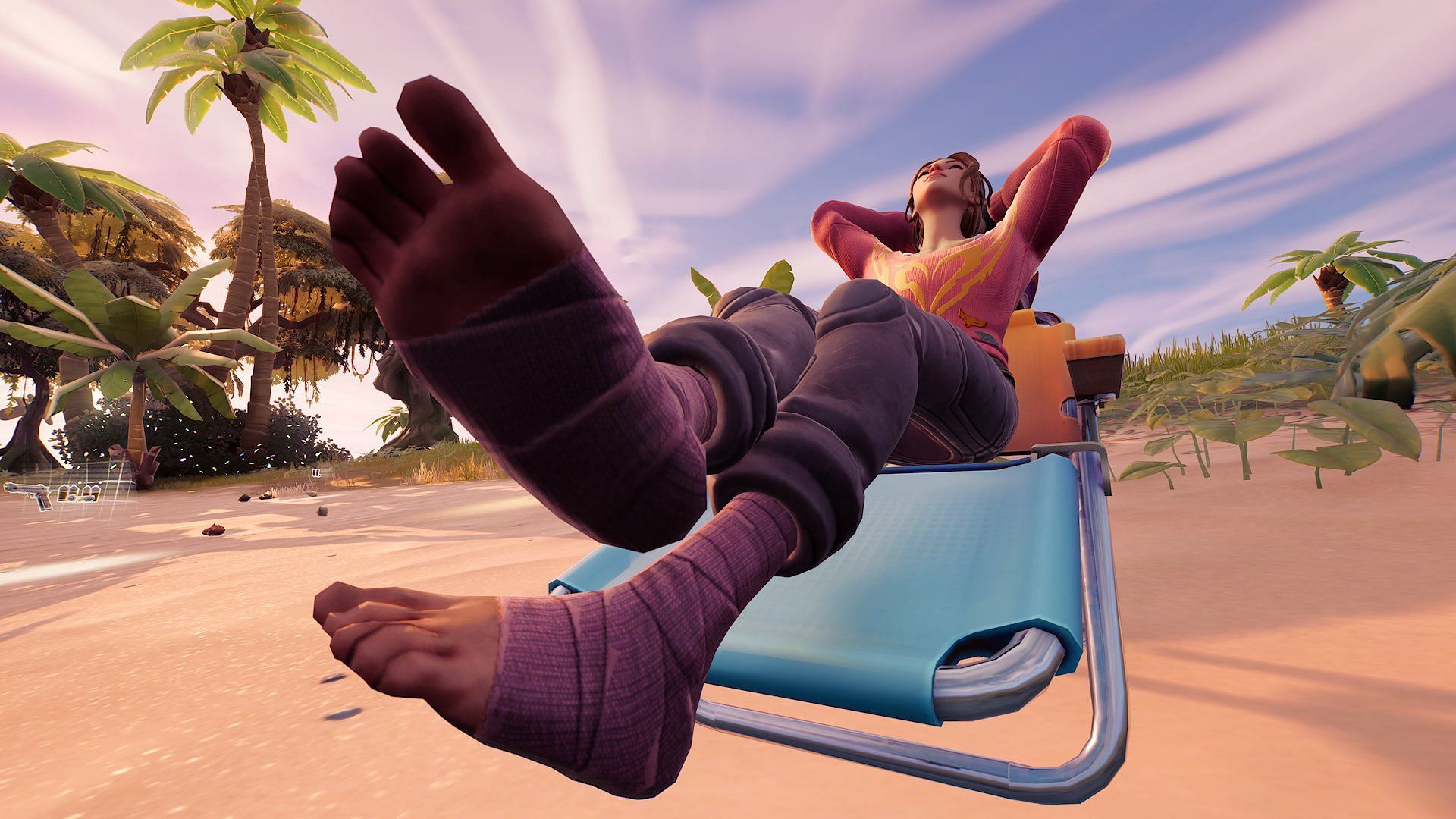 Haven is one of the many characters who&#039;ve been included in Fortnite feet memes (Image via Epic Games)