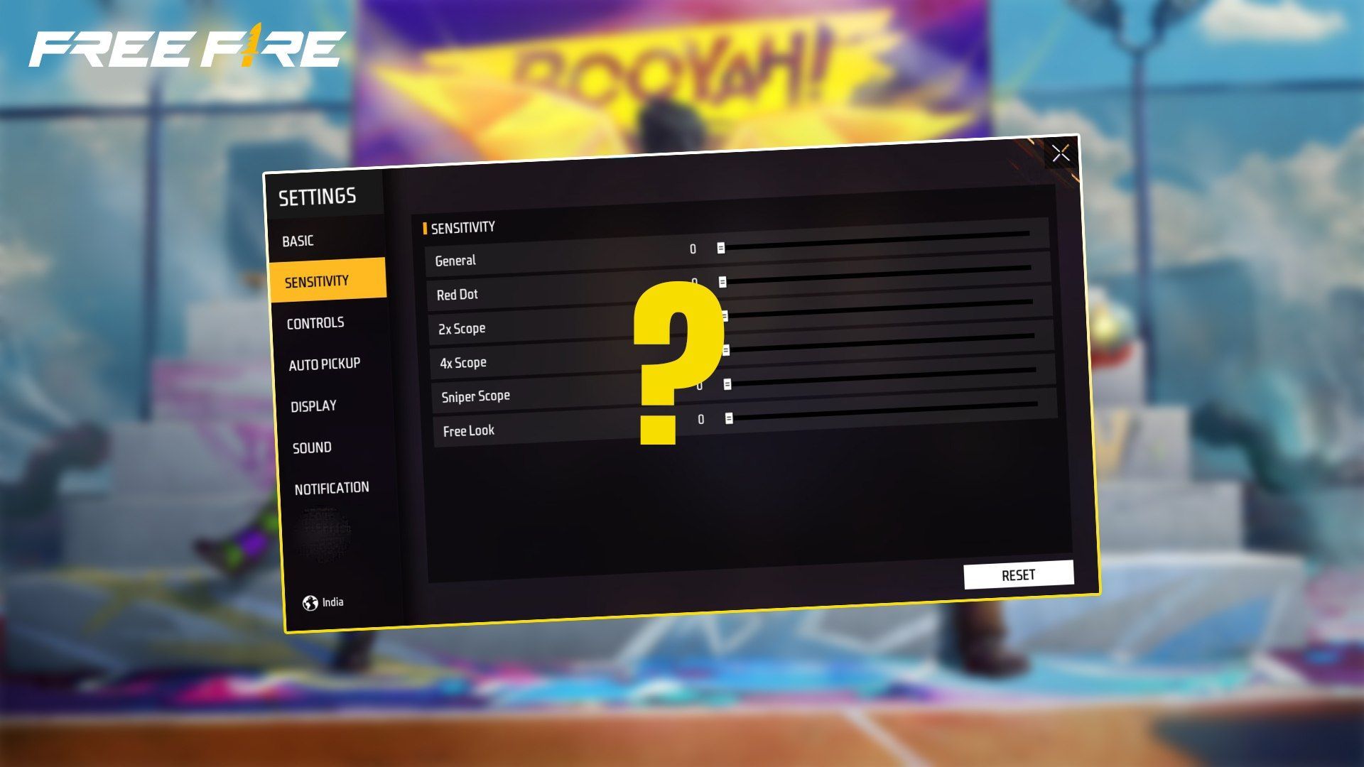 free fire sensitivity settings for headshots