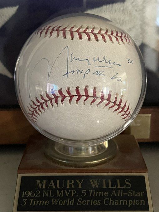 30 Maury Wills 1932 2022 Los Angeles Dodgers Signature Thank You