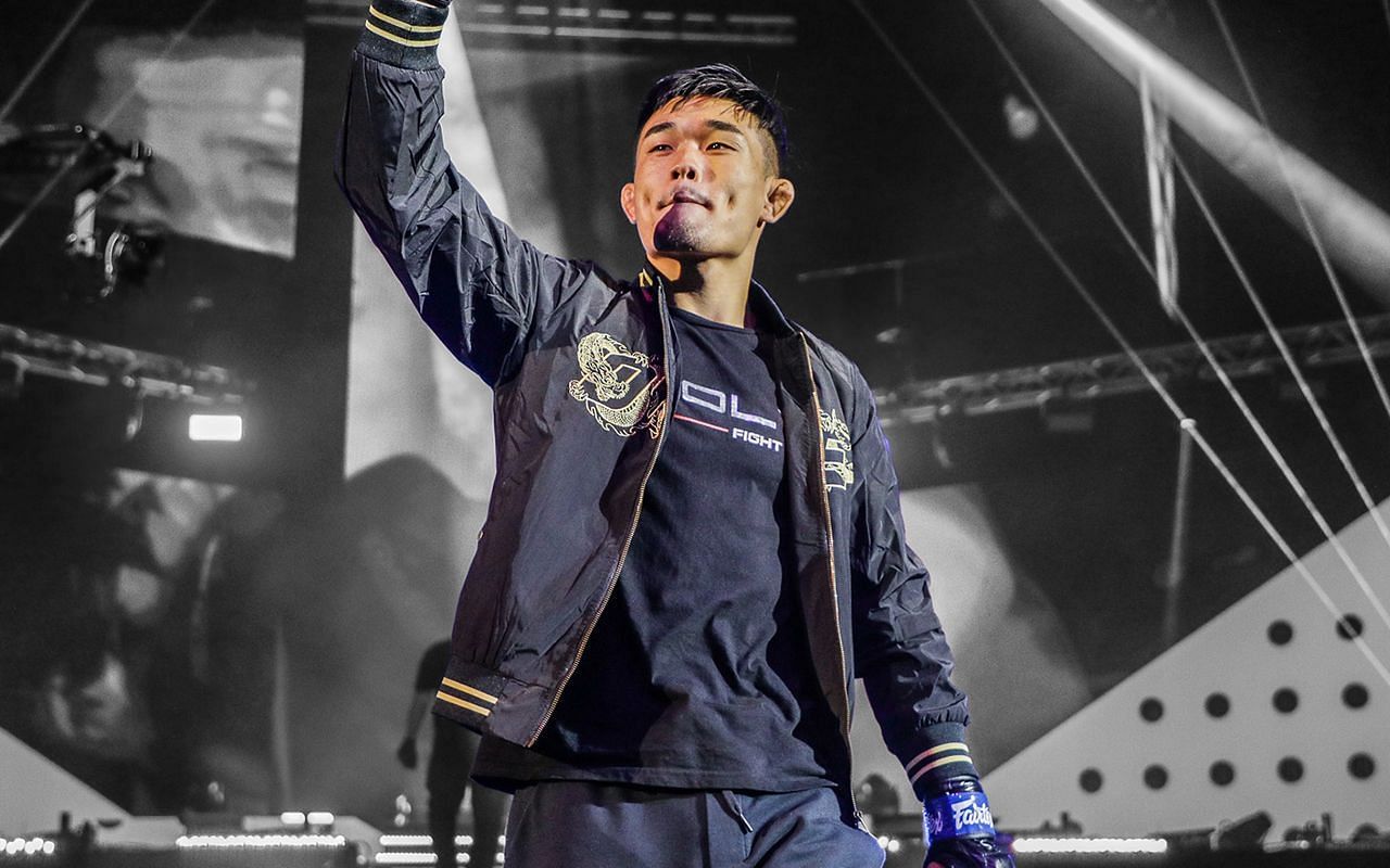 ONE lightweight world champion Christian Lee was cageside at ONE on Prime Video 1. (Image courtesy of ONE)
