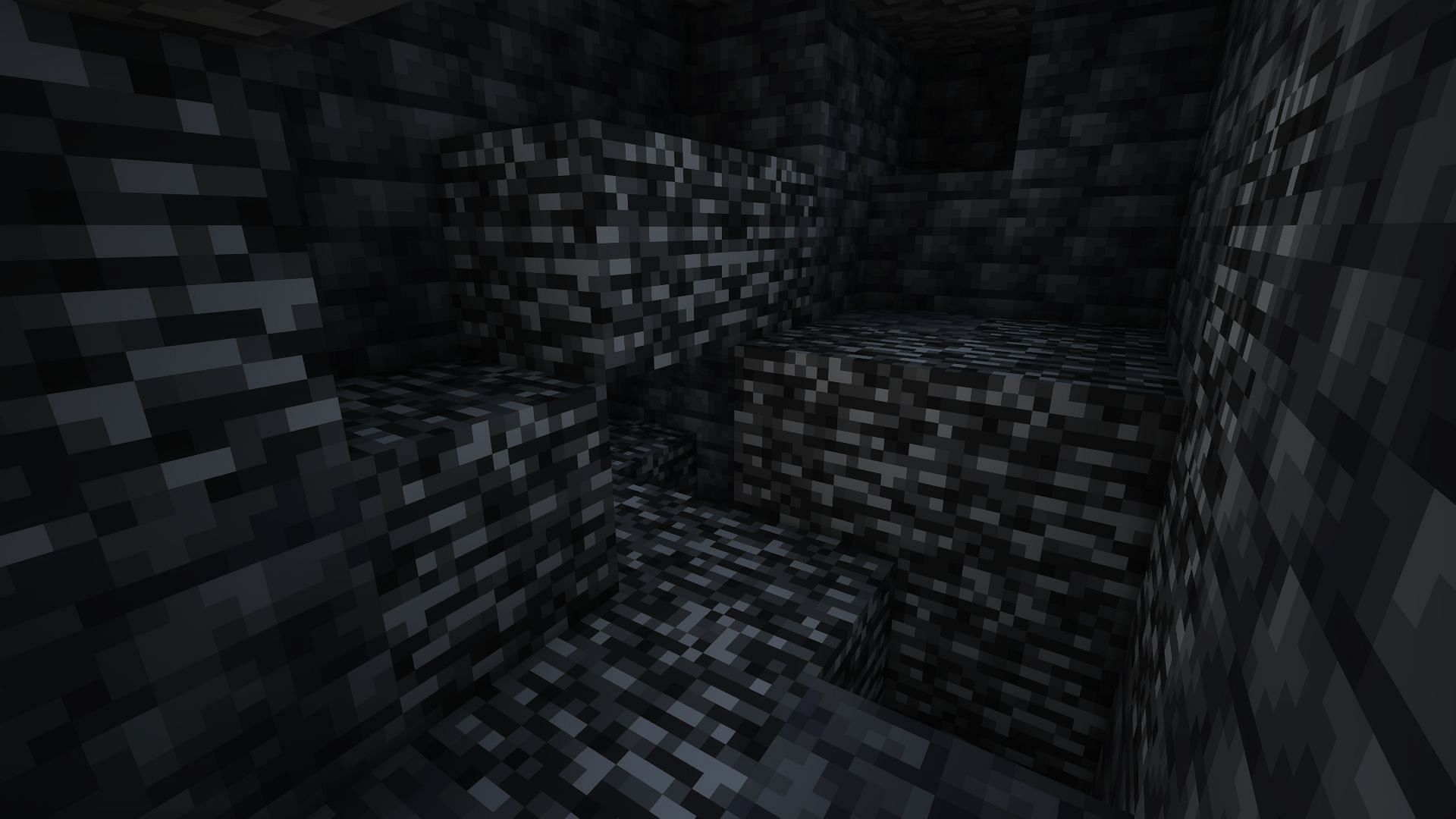 The layer of bedrock at the bottom of the overworld (Image via Minecraft)