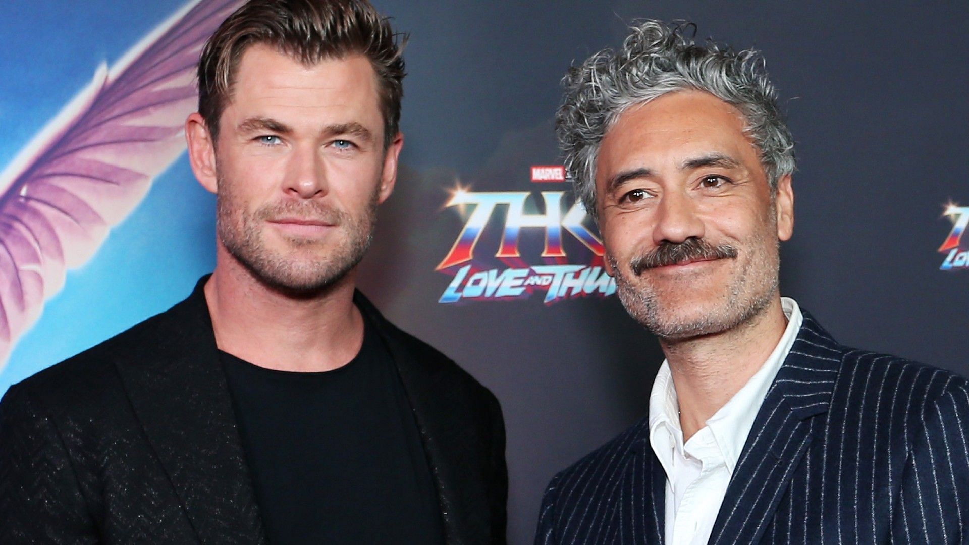 Chris Hemsworth and Taika Waititi at the premiere of the film (Image via IMDb)