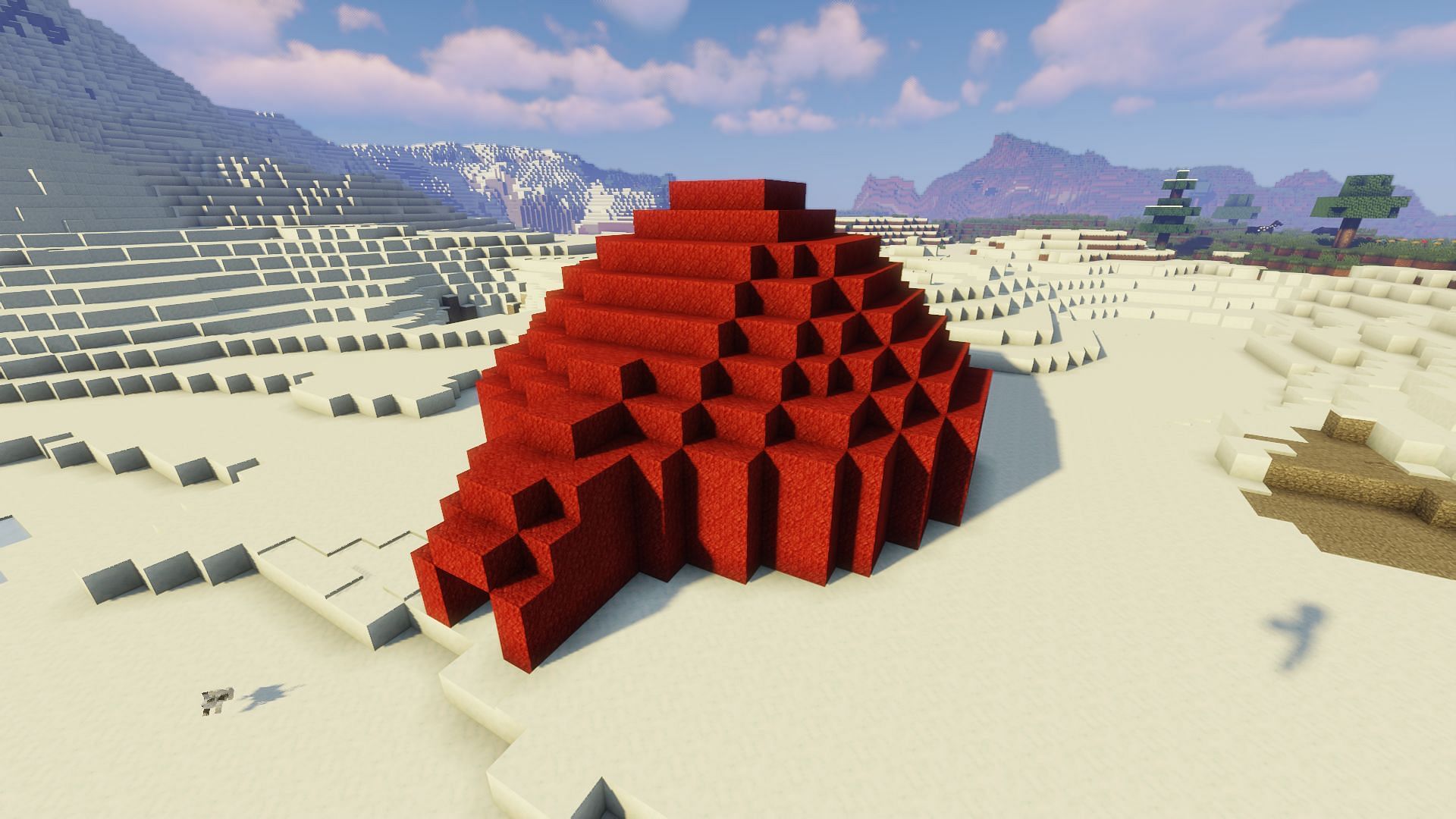 The roof added to the igloo (Image via Minecraft)