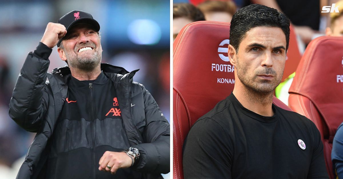 [L-to-R] Liverpool boss Jurgen Klopp and Arsenal manager Mikel Arteta.