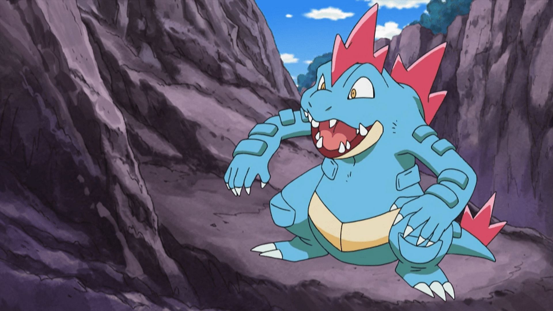 Ash&#039;s Feraligatr in the anime (Image via The Pokemon Company)