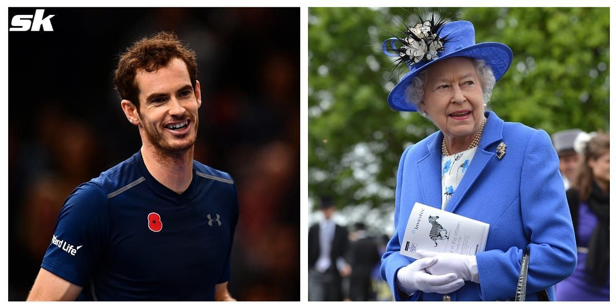 Andy Murray (L) and Queen Elizabeth II (R)