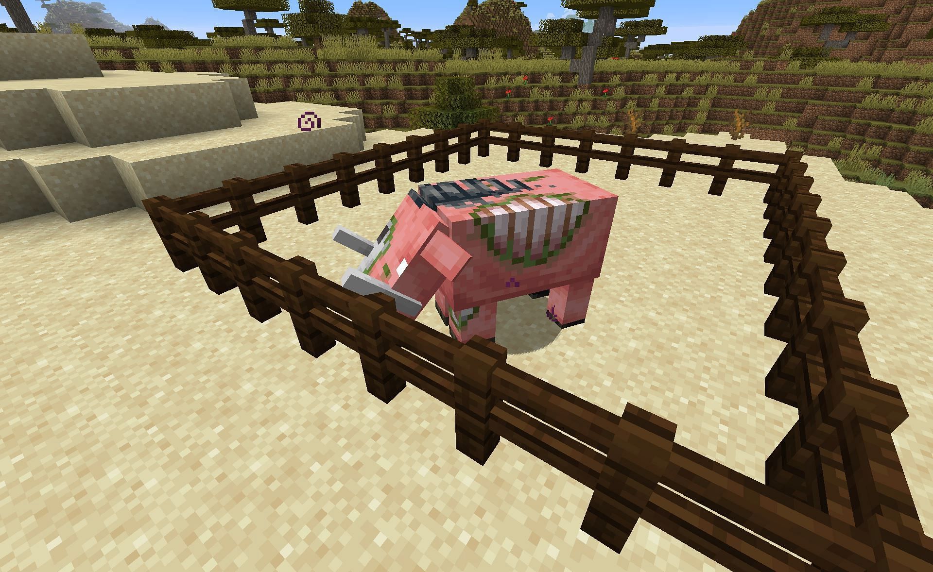 A zoglin in the overworld (Image via Minecraft)