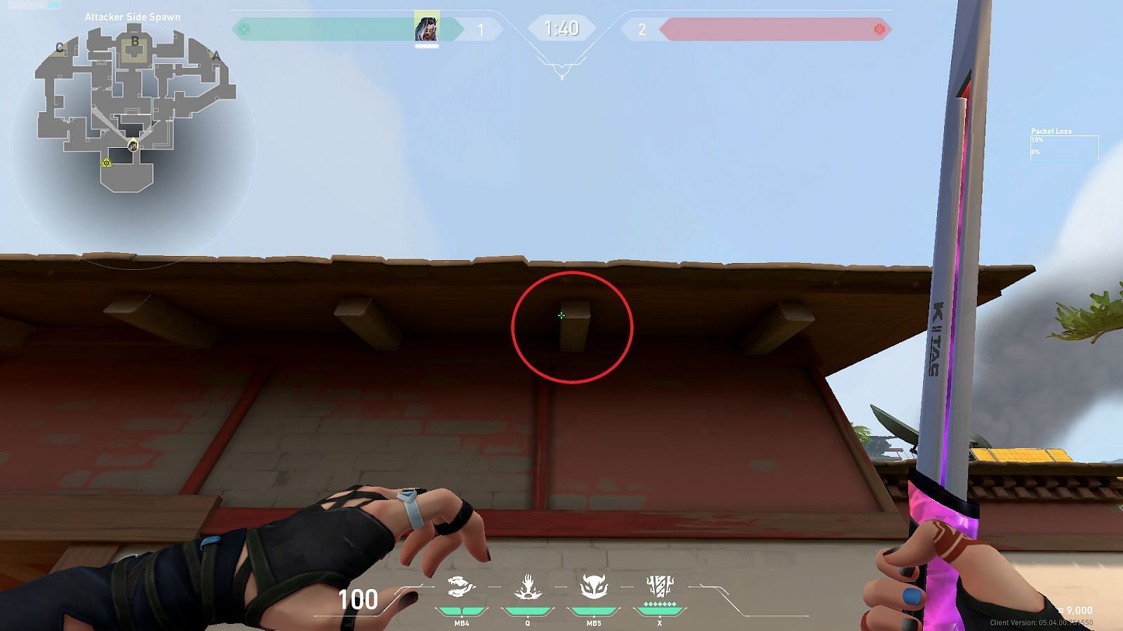 Outside Attacker spawn near Mid Window (Image via Riot Games)