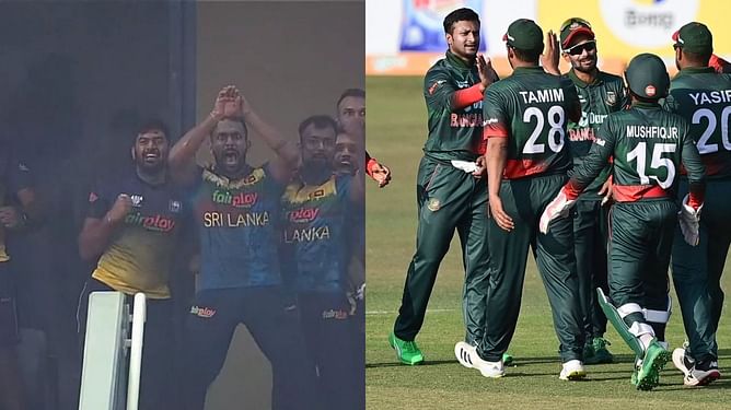 बांग्लादेश को हराने के बाद श्रीलंका के खिलाड़ियों ने किया नागिन डांस, वीडियो हुआ वायरल