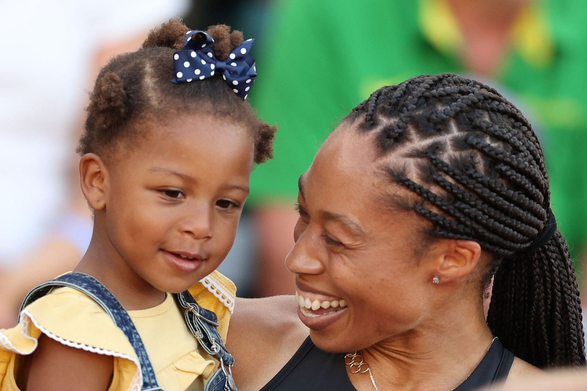 Allyson Felix and daughter, Camryn (Credits: Patrick Smith / Getty Images)