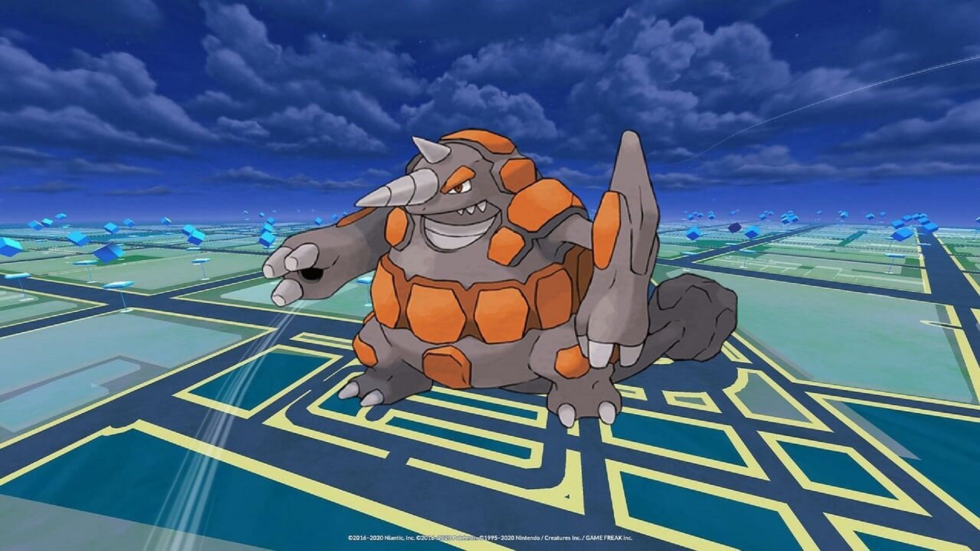 Rock-type Pokemon like Rhyperior can absolutely manhandle Butterfree (Image via Niantic)