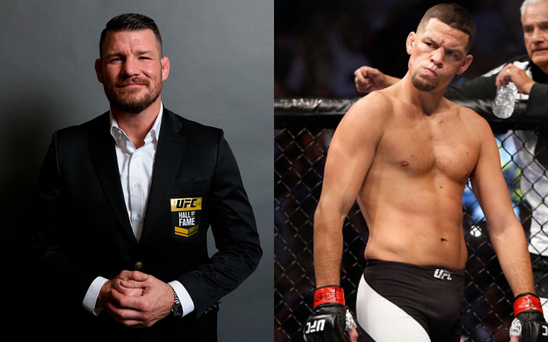 Michael Bisping (left) and Nate Diaz (right)(Images via Getty)