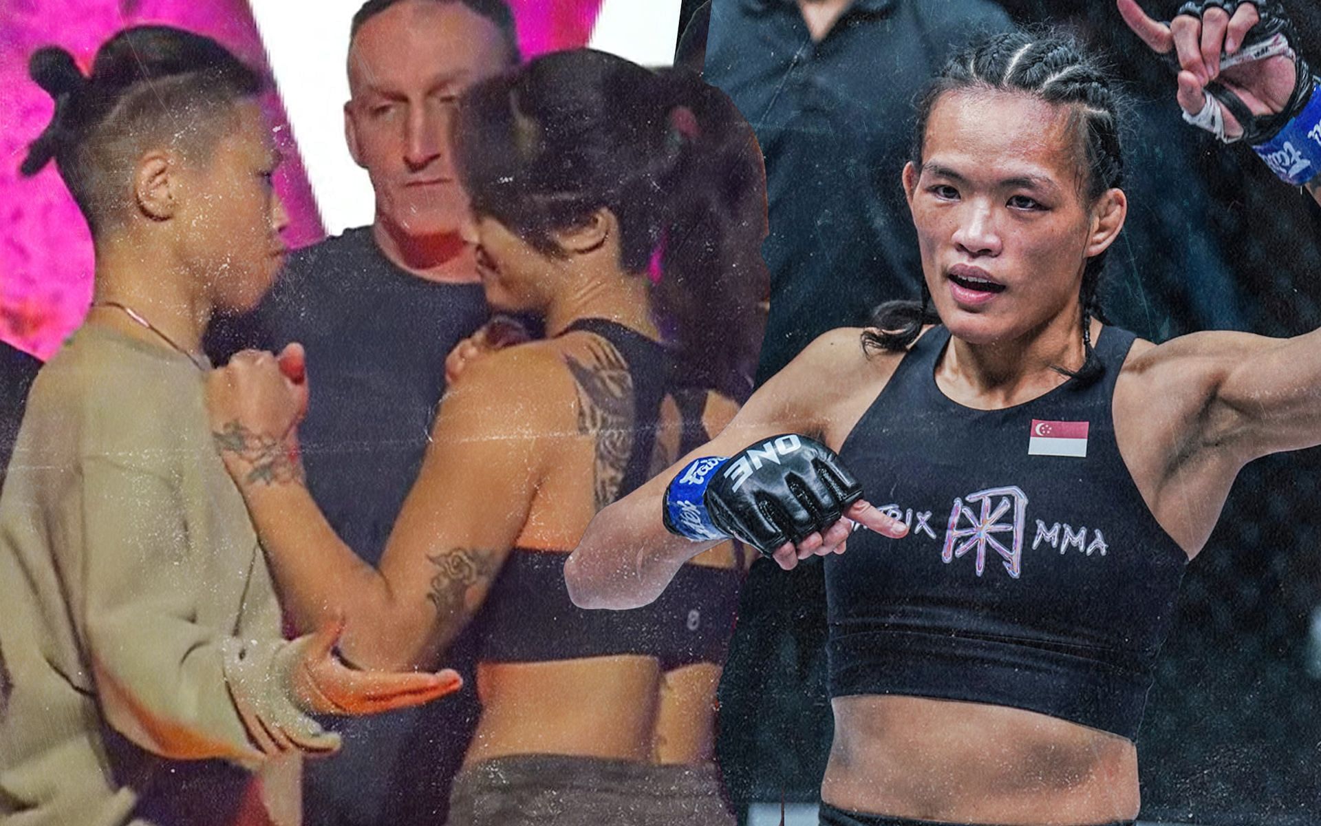 Tiffany Teo (L) will be watching Xiong Jing Nan (L) and Angela Lee (R) battle it out for the ONE women