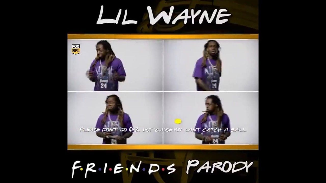 Lil Wayne sang a Friends parody song for all the NFL teams that are in danger of going 0-2. 