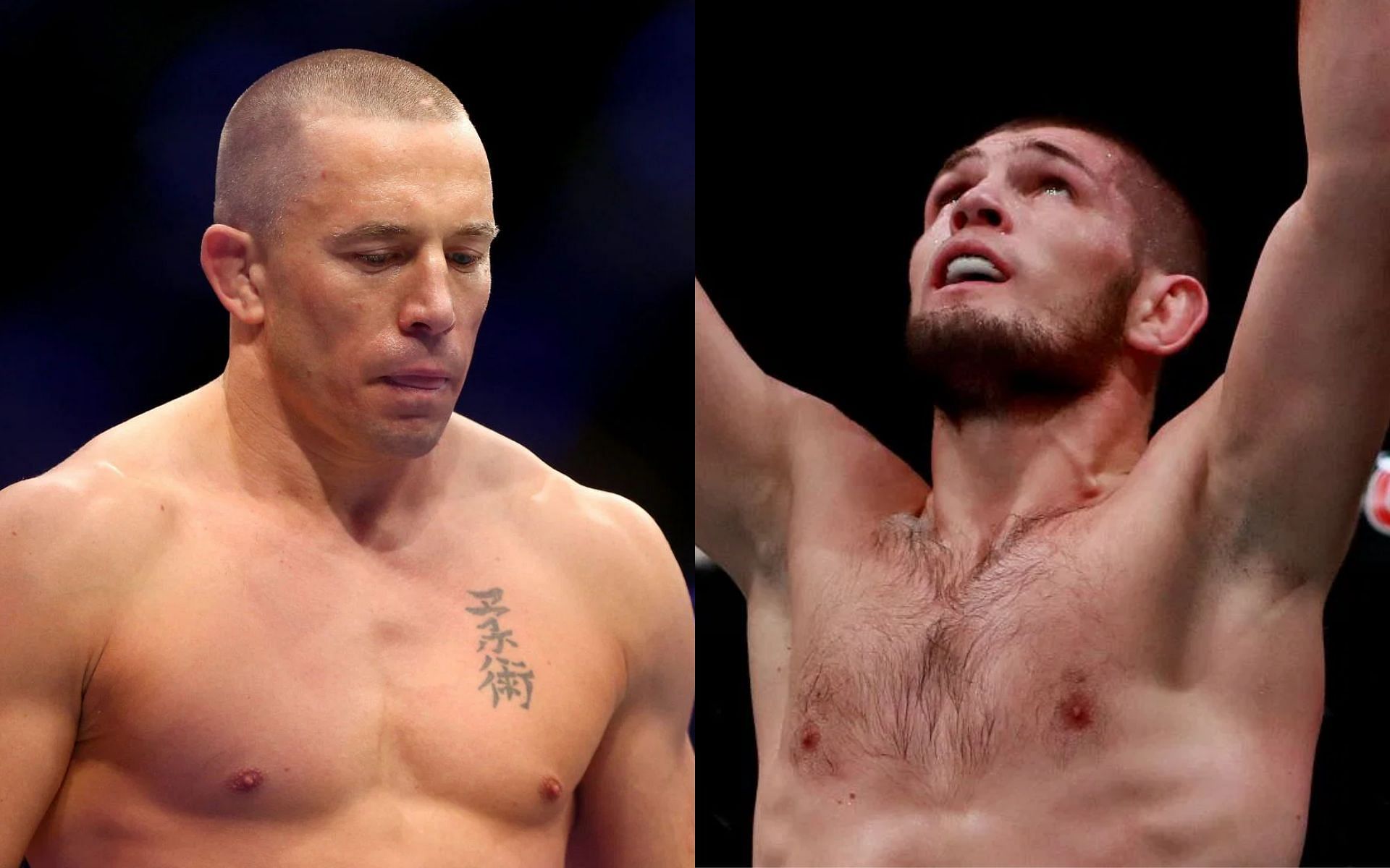 George St-Pierre (left), Khabib Nurmagomedov (right)