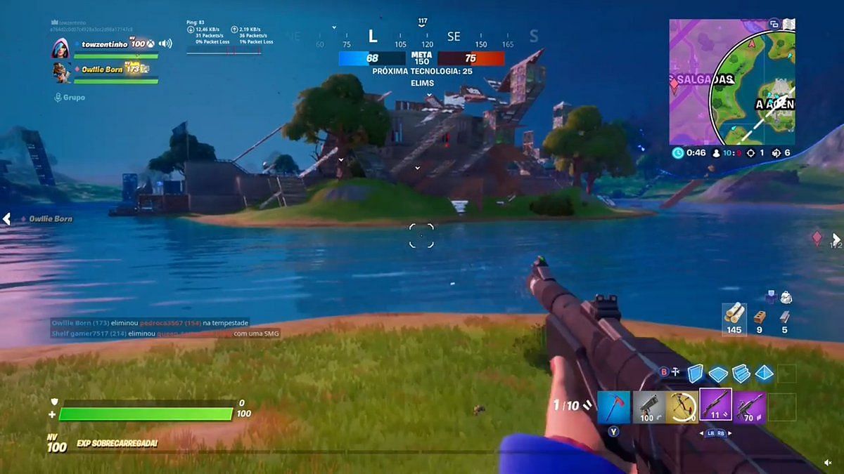 Supposed first-person mode in Fortnite (Image via Twitter/HYPEX)