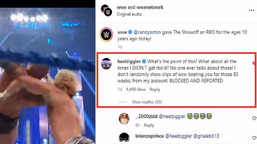 Dolph Ziggler goes nuclear in the comment section.