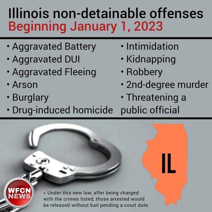 What is Illinois' SafetyT act that will release 400 criminals in January?