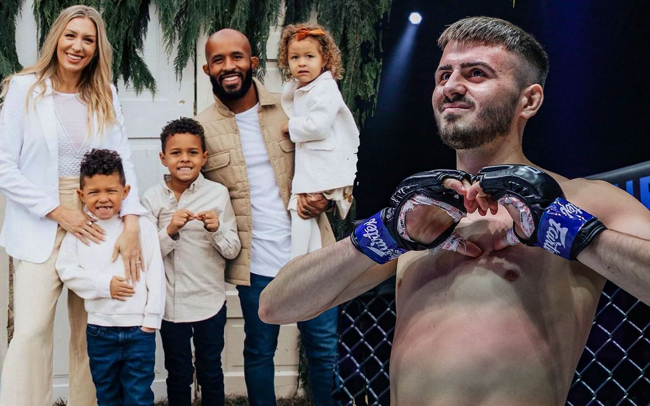 ONE flyweight world champion Demetrious Johnson (left) explained what he said to motivate Savvas Michael (right) after his loss at ONE on Prime Video 1. (Image courtesy of ONE)