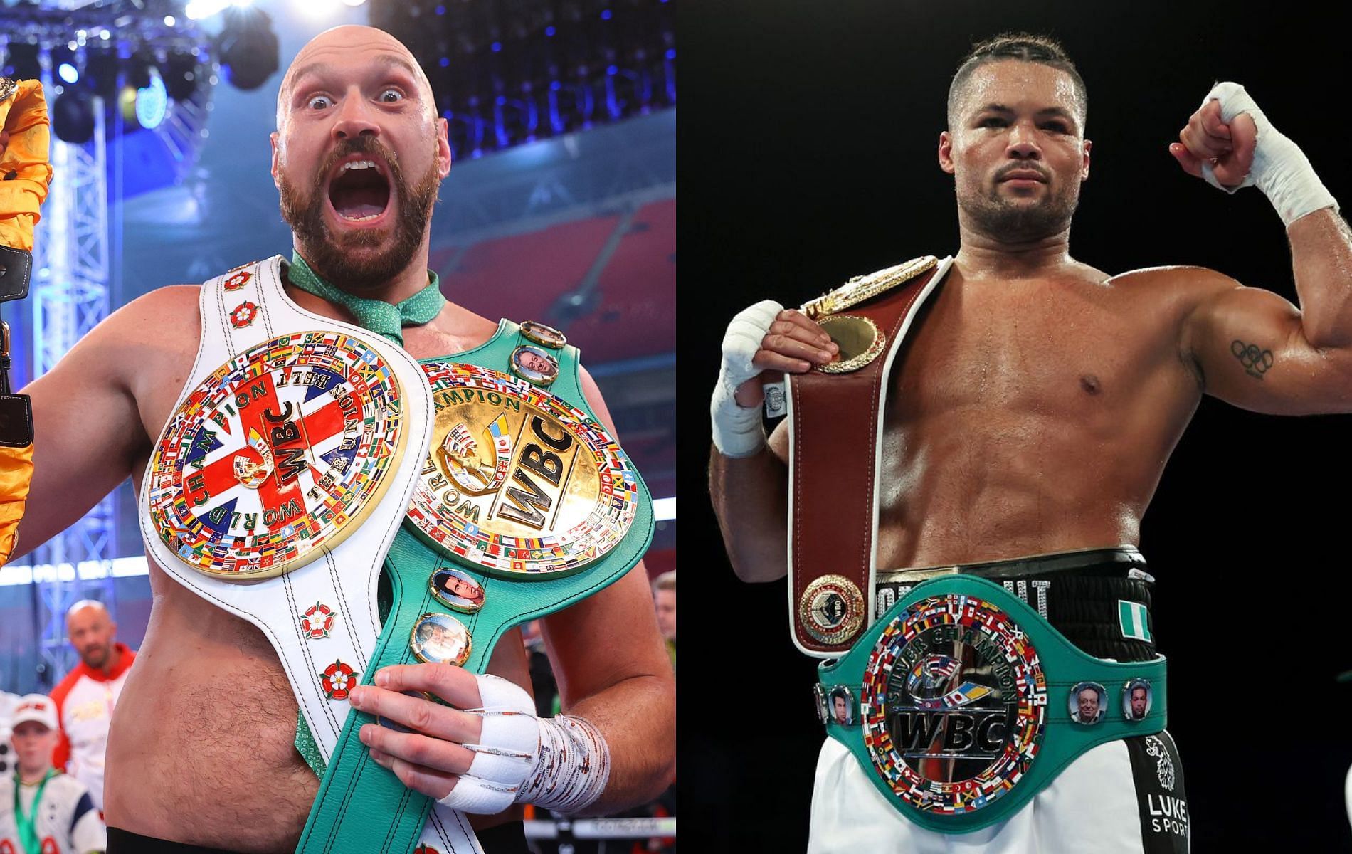 Tyson Fury (left) and Joe Joyce (right)