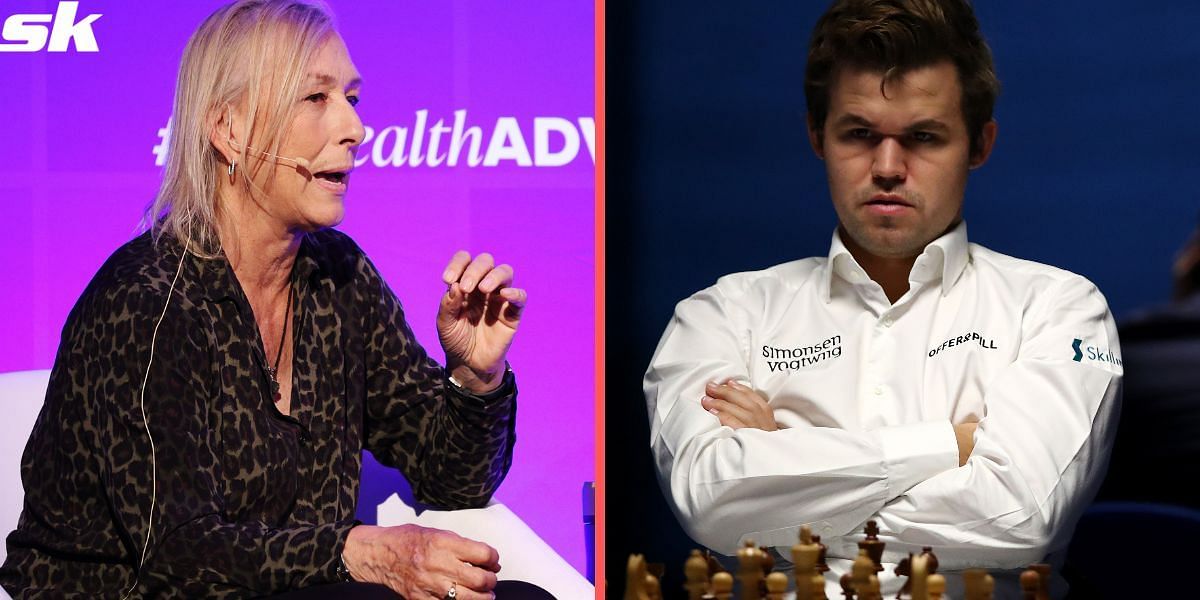 Martina Navratilova and Magnus Carlsen.