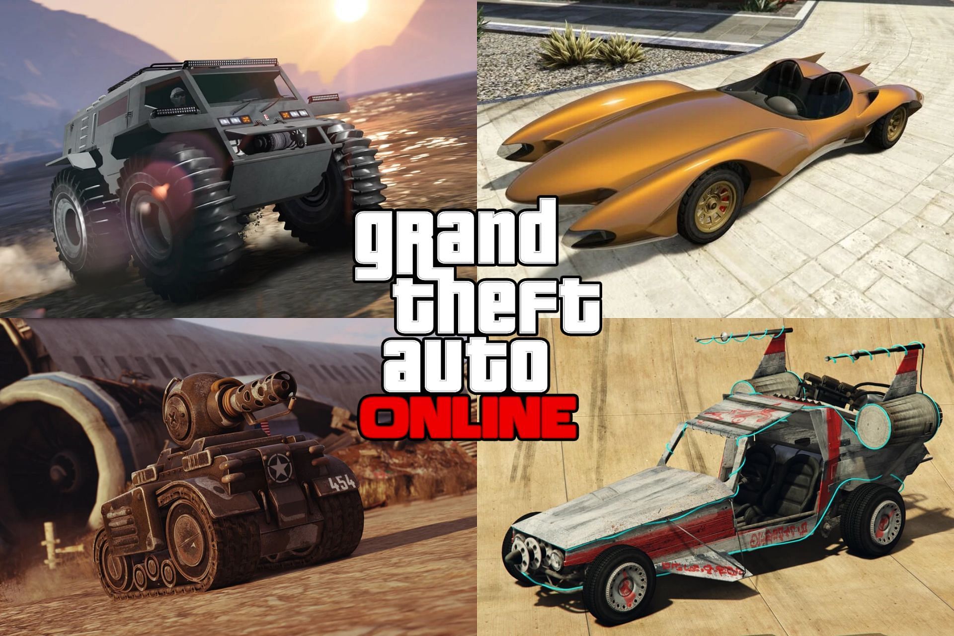 Players can look at the strange cars available in GTA Online (Images via GTA Fandom)