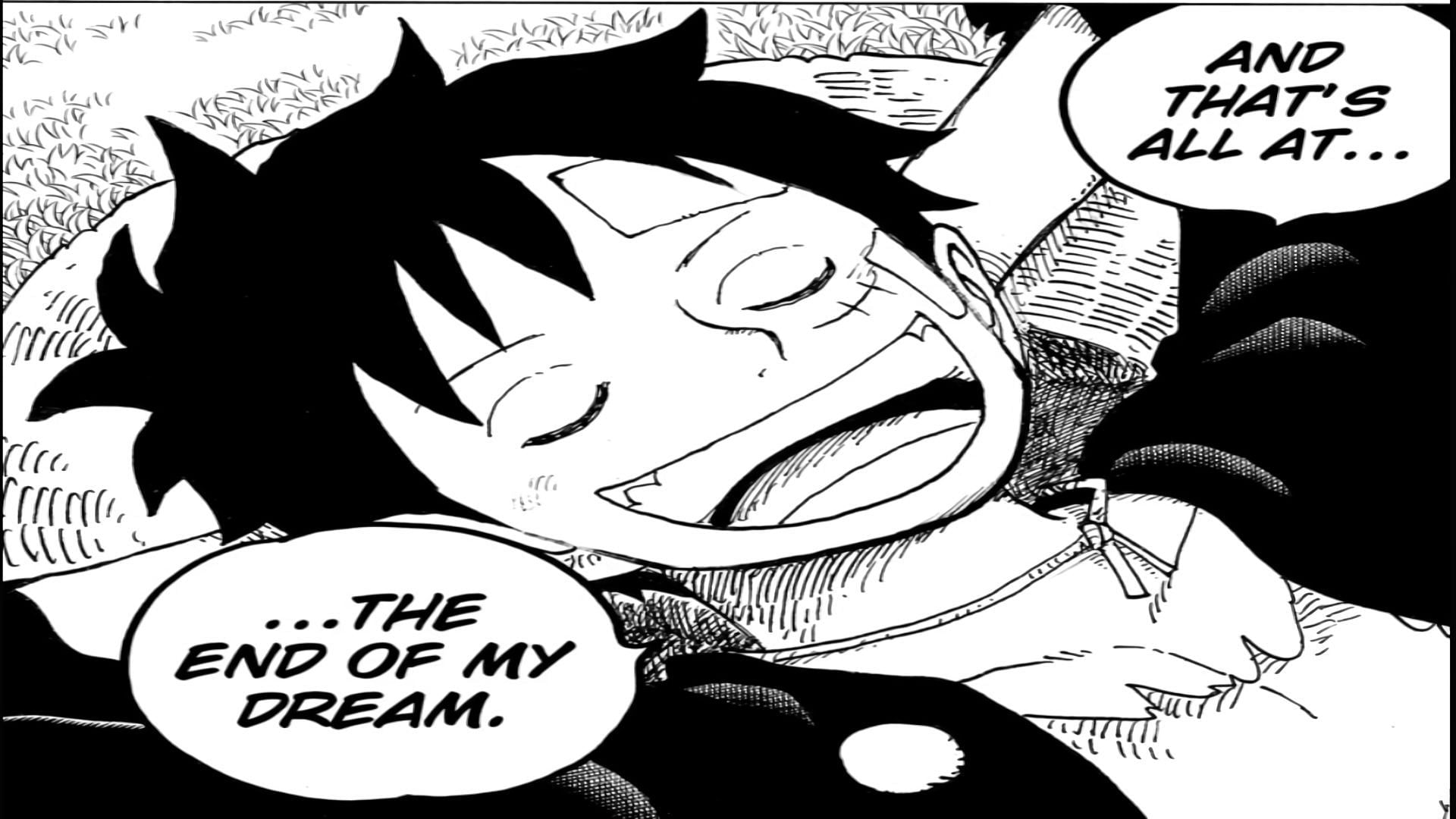 Luffy talking about his dream (Image via Shueisha)