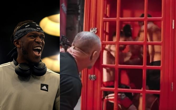 "What the hell" - KSI reacts to viral new Russian telephone booth boxing