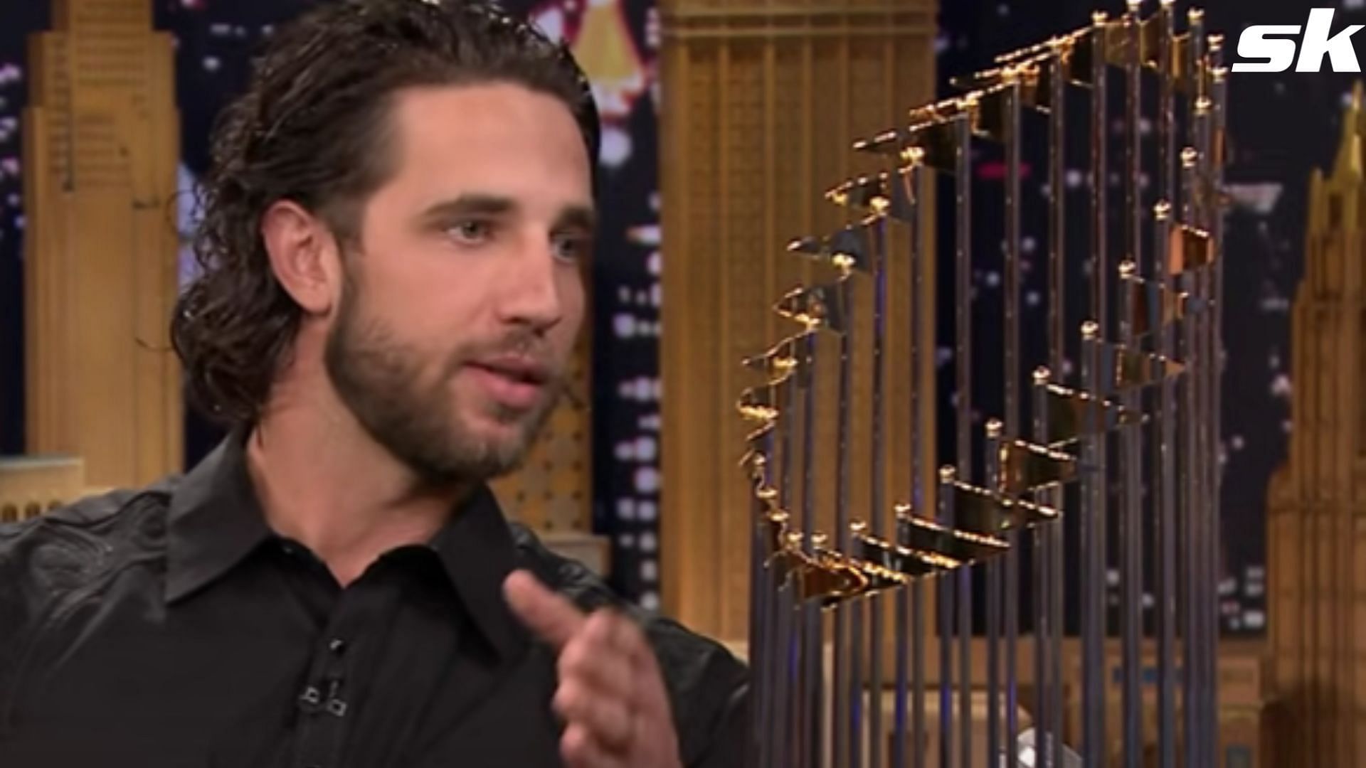 Madison Bumgarner revealed her took the 2014 World Series trophy with him wherever he traveled