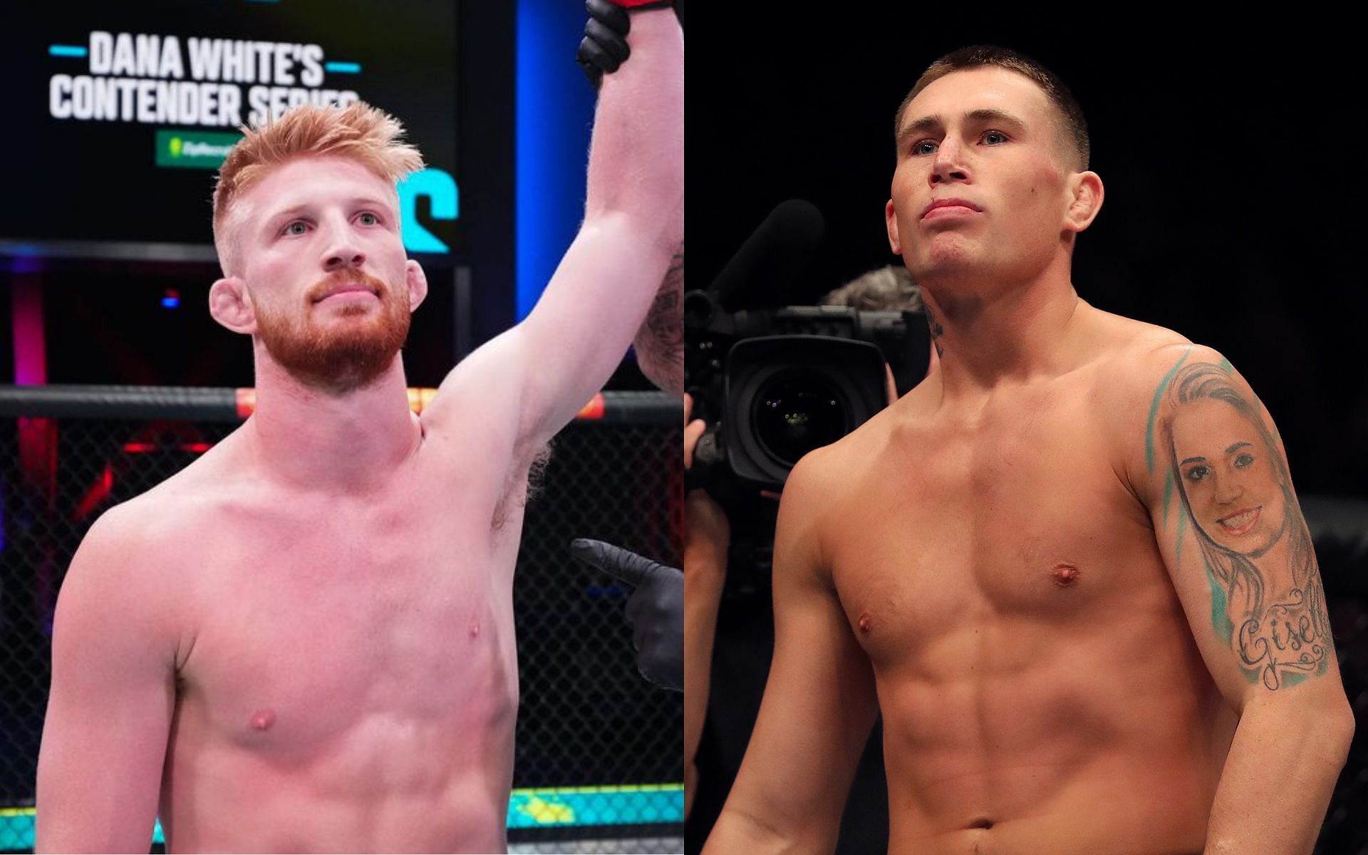 Bo Nickal (left) and Darren Till (right). [Images courtesy: left image from MMAFighting and right image from Getty Images]