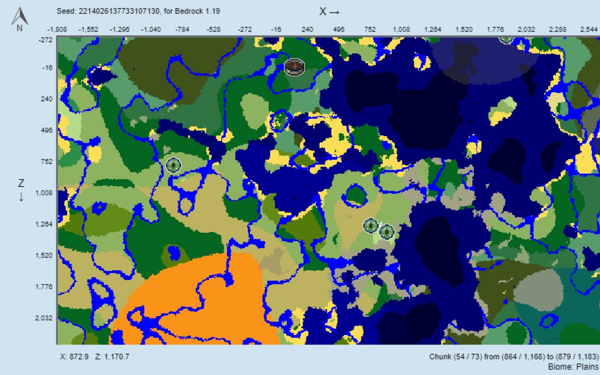 The double stronghold seed (Image via Chunkbase)