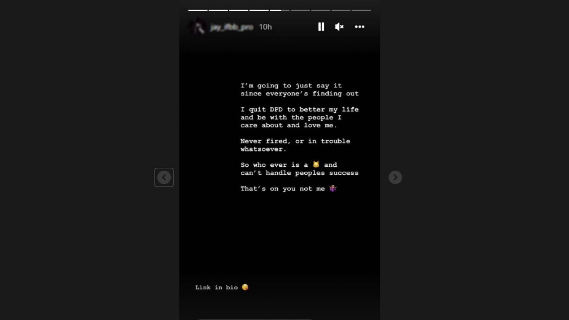 Janelle&#039;s story on Instagram. (Image via Instagram/Jay Victoria)