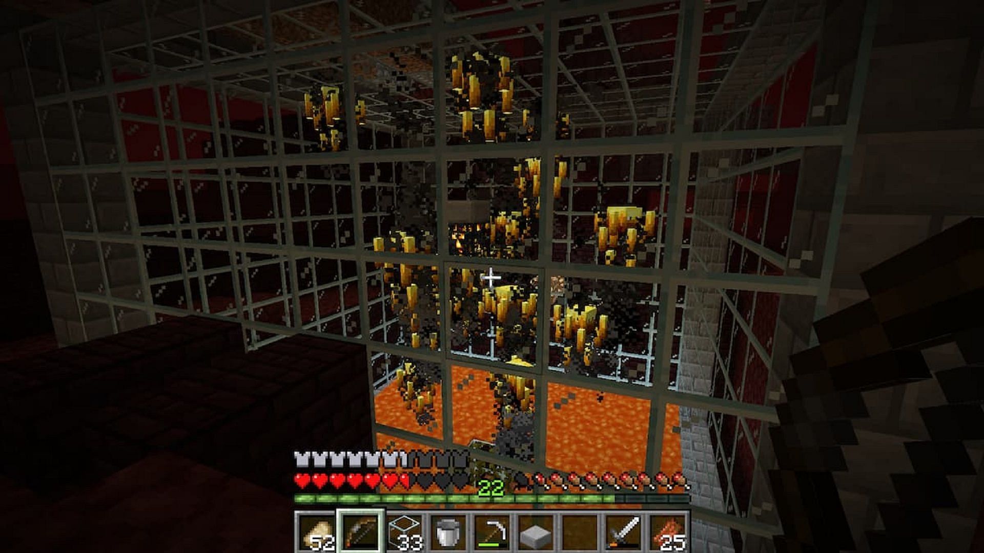 A player-constructed blaze farm (Image via Mojang)