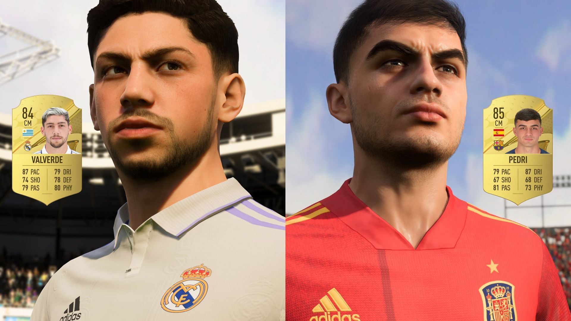 Valverde and Pedri are two amazing youngsters of the La Liga (Images via EA Sports)