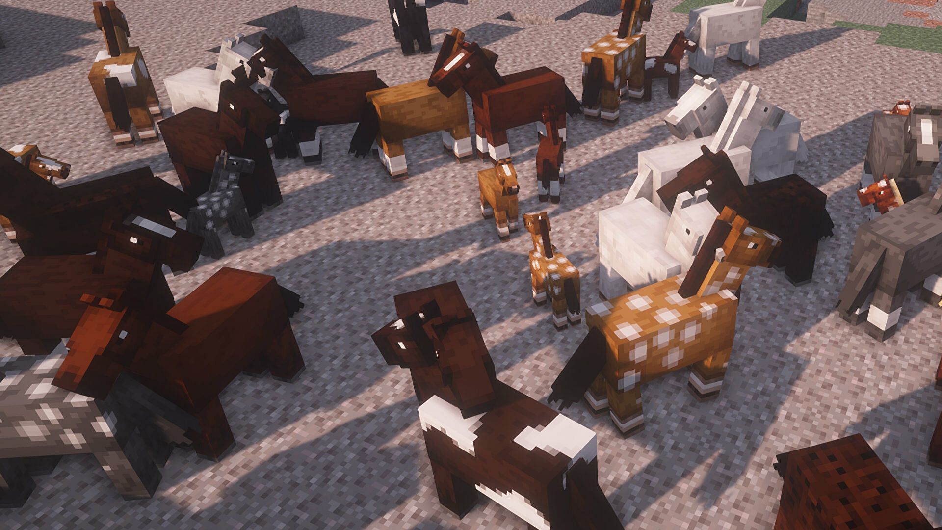 Horses, donkeys, and mules in Minecraft (Image via Mojang)