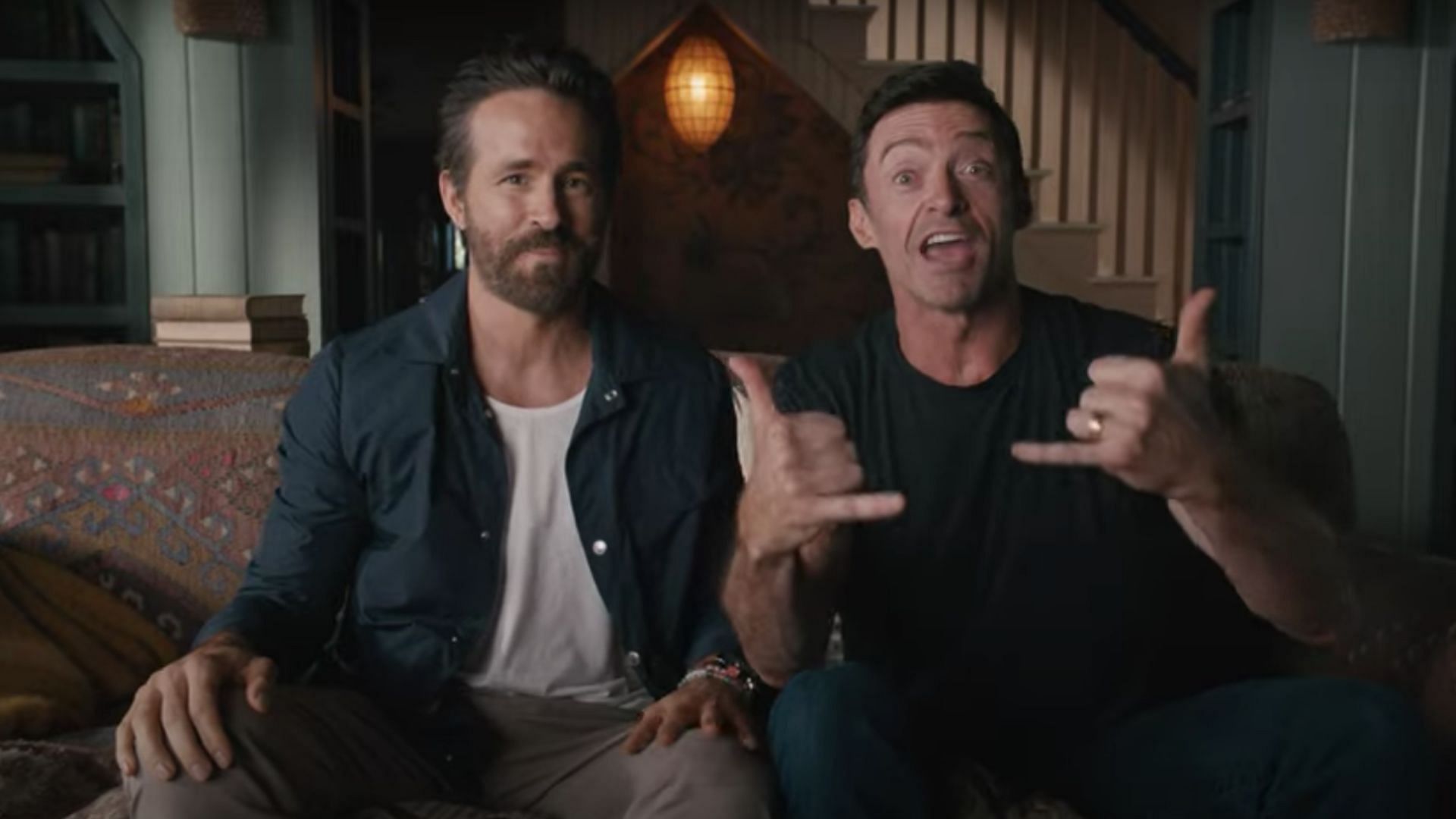 Ryan Reynolds and Hugh Jackman in their latest video (Image via YouTube)