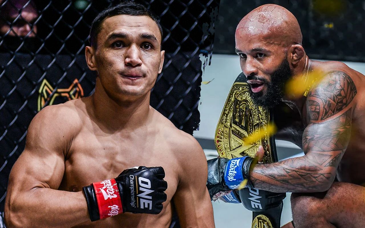 Kairat Ahkmetov (L) believes he deserves the next ONE Flyweight World title shot against Demetrious Johnson (R). | Photos by ONE Championship. 