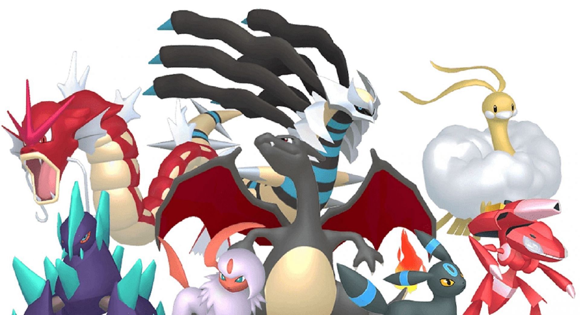 Various shiny Pokemon in Pokemon GO (Image via Niantic)