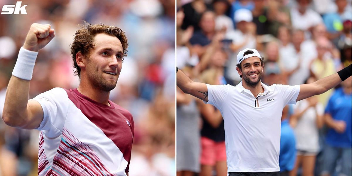 Casper Ruud (L) and Matteo Berrettini.