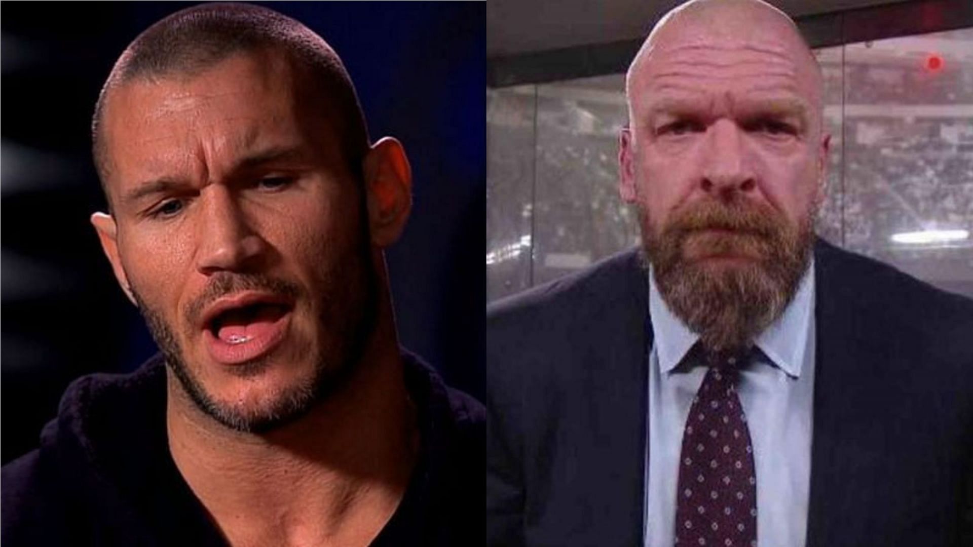 Randy Orton (left); Triple H (right)