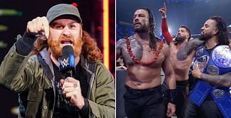 Sami Zayn has two-word reaction to WWE Hall of Famer excluding him from a Bloodline poster