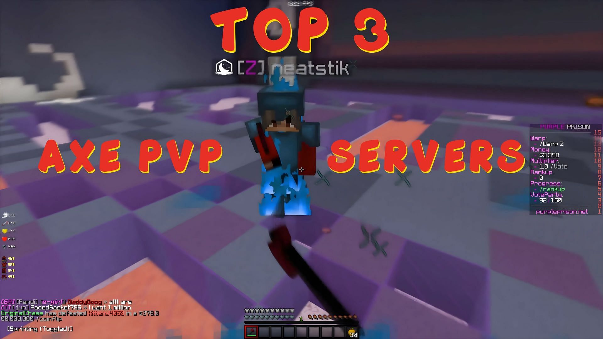 Axe PvP servers are amongst the best (Image via Sportskeeda)
