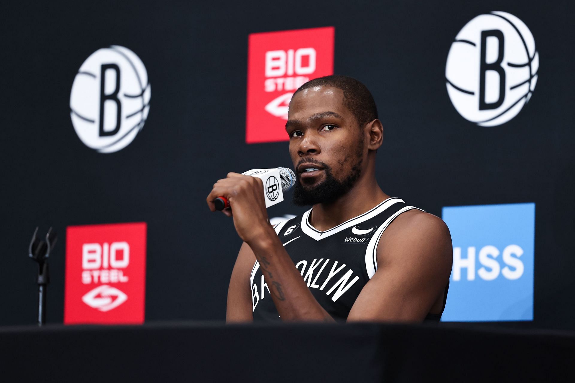 Kevin Durant at Brooklyn Nets Media Day