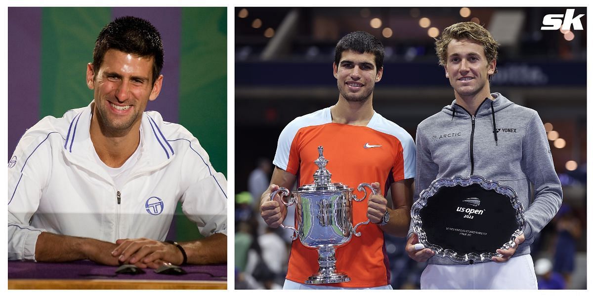 Novak Djokovic congratulated Carlos Alcaraz and Casper Ruud on their 2022 US Open final