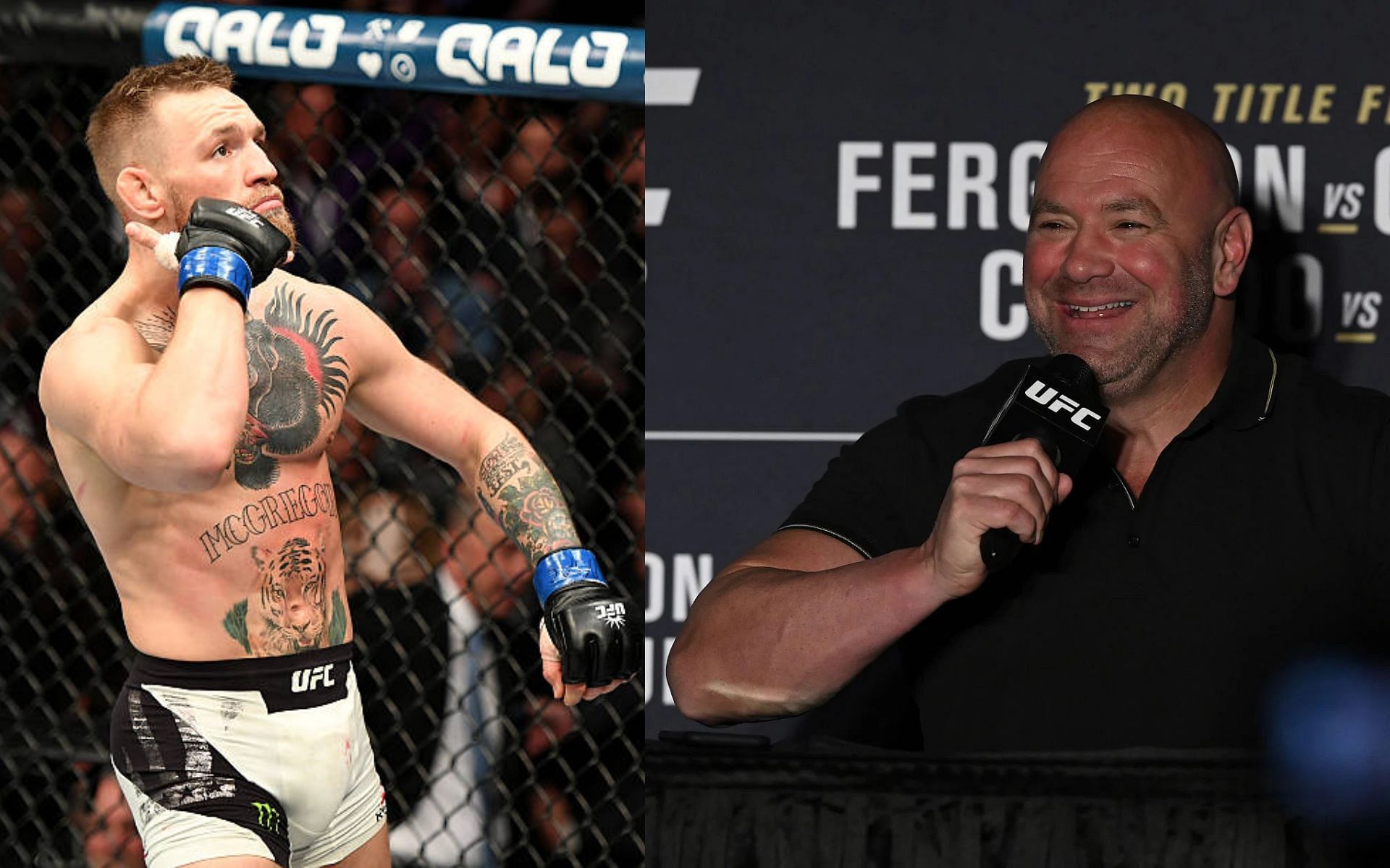 Conor McGregor (left) and Dana White (right) 