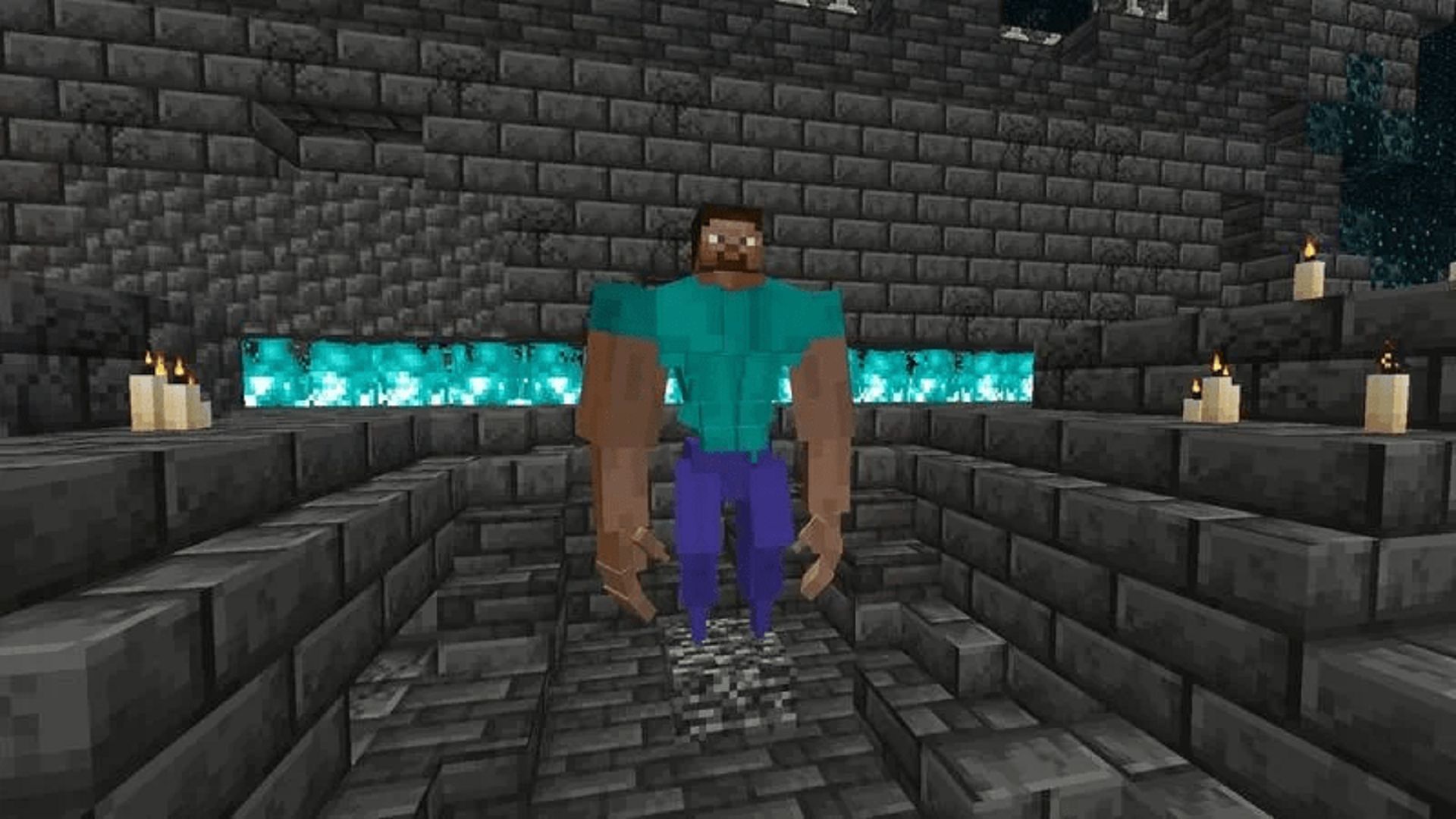 Minecraft Redditor replaces the Warden's texture with hilarious Steve skin