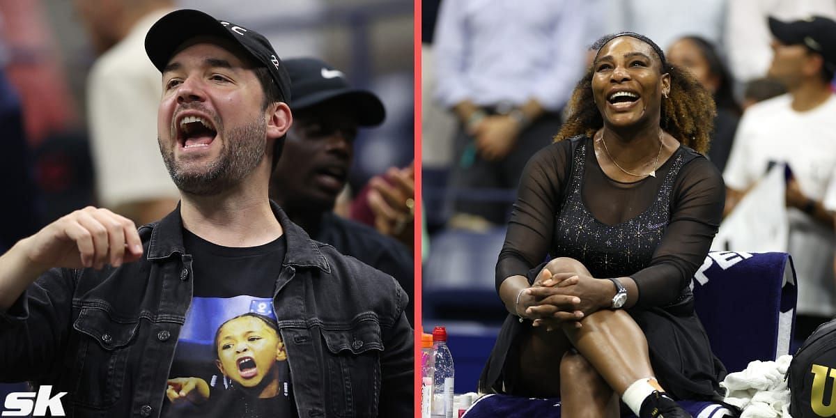 Alexis Ohanian (L) and Serena Williams (R)