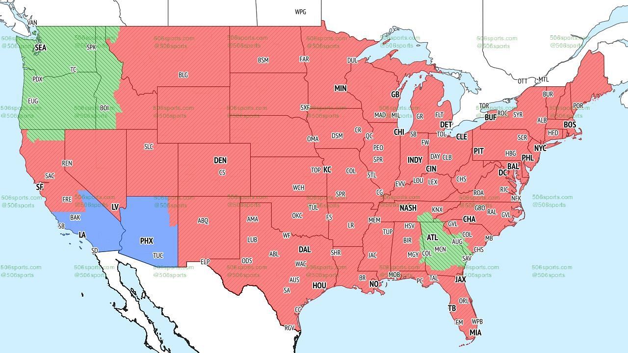 FOX Late Window Coverage Map. Source: 506sports.com