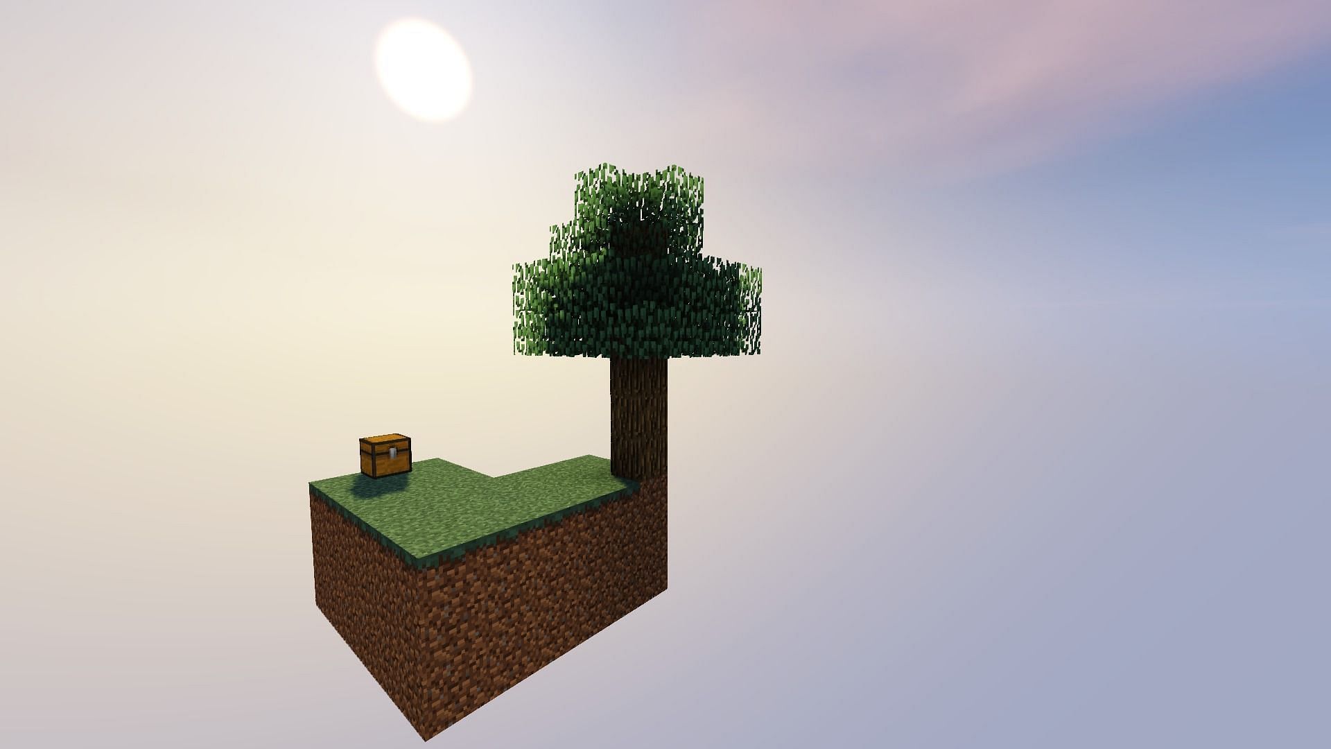 The starting island for Skyblock (Image via Minecraft)
