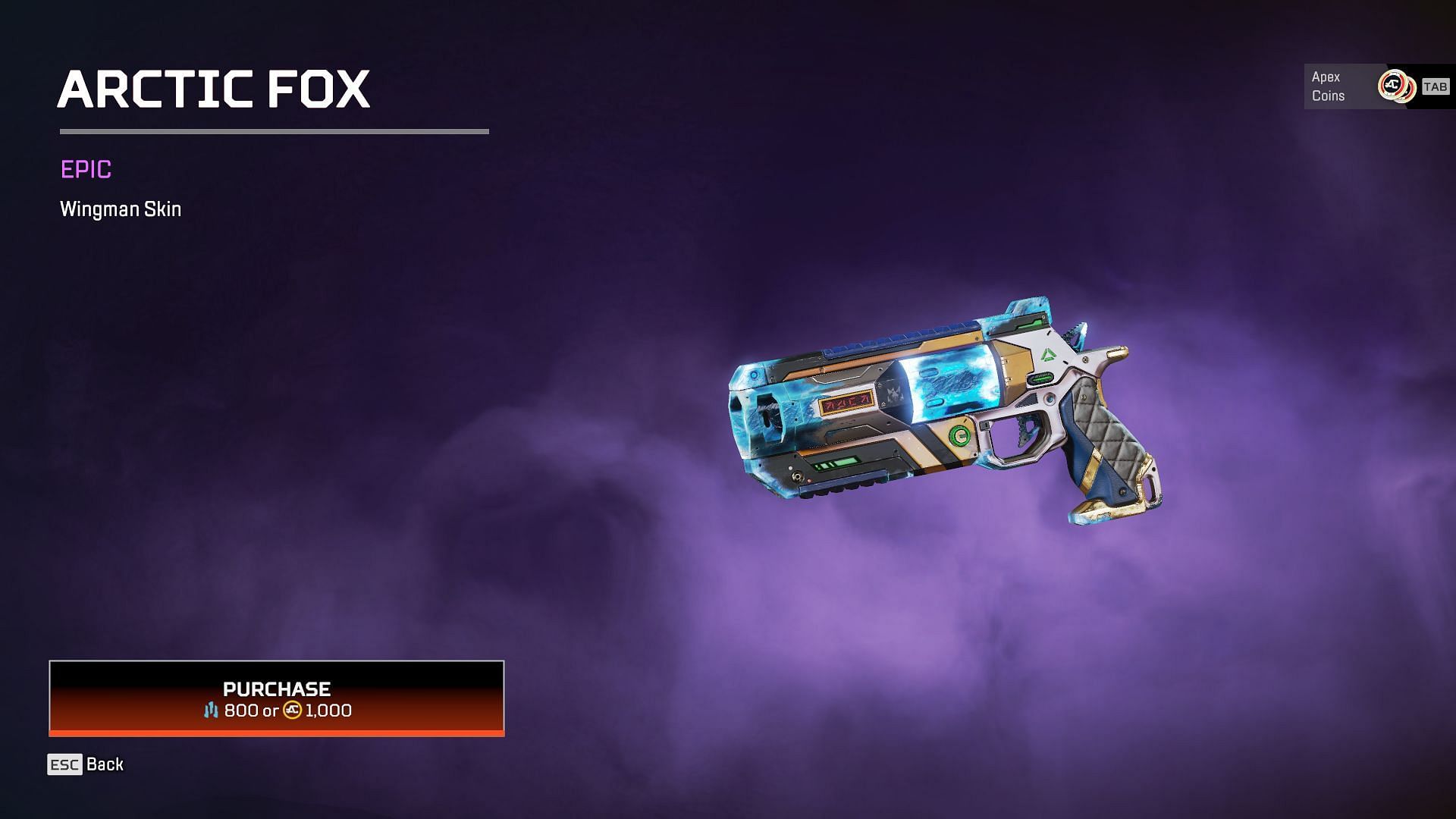 The epic Artic Fox weapon skin in Apex Legends (Image via EA)